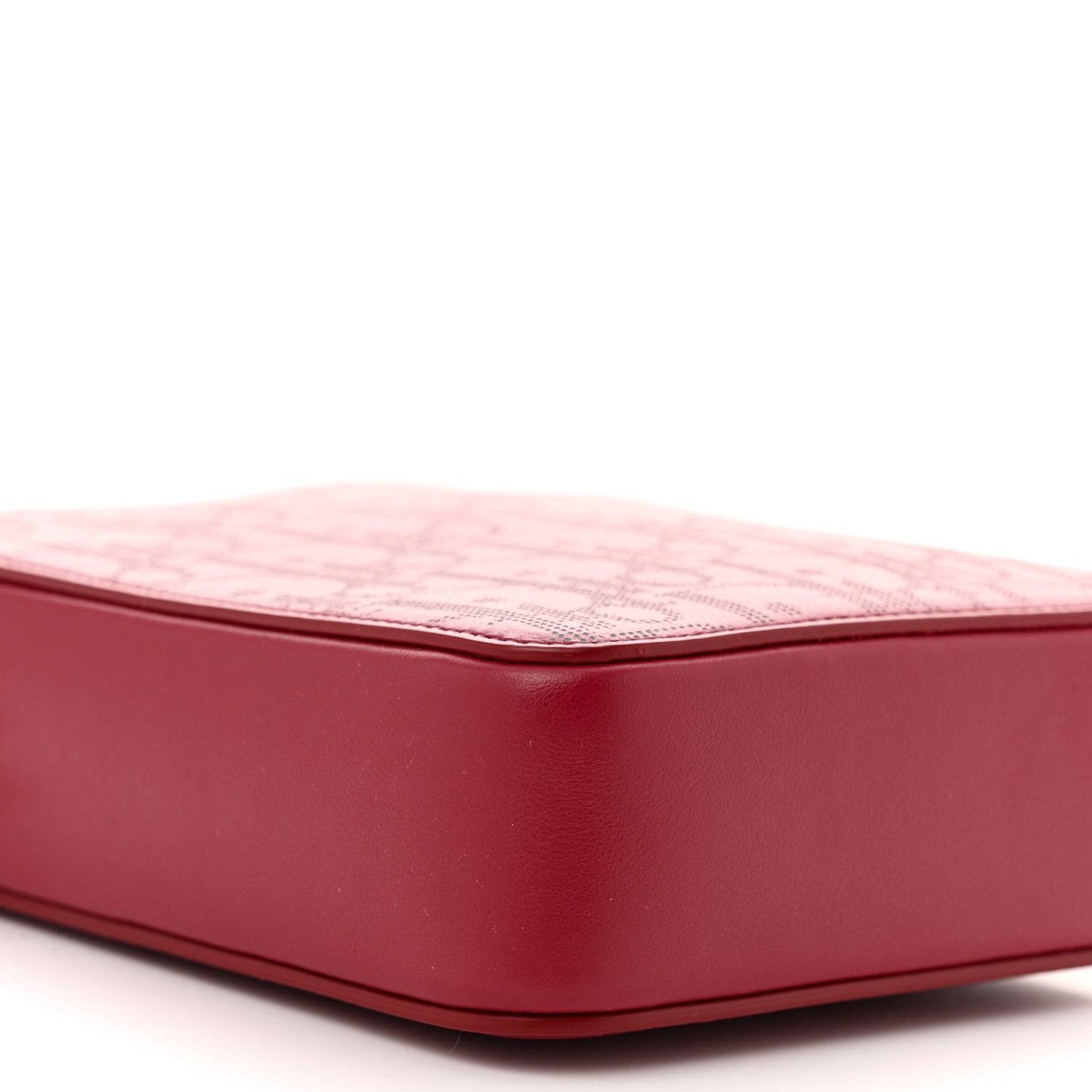 Christian Dior Calfskin Oblique Galaxy Perforated World Tour Messenger Pouch Red White 9 of 10