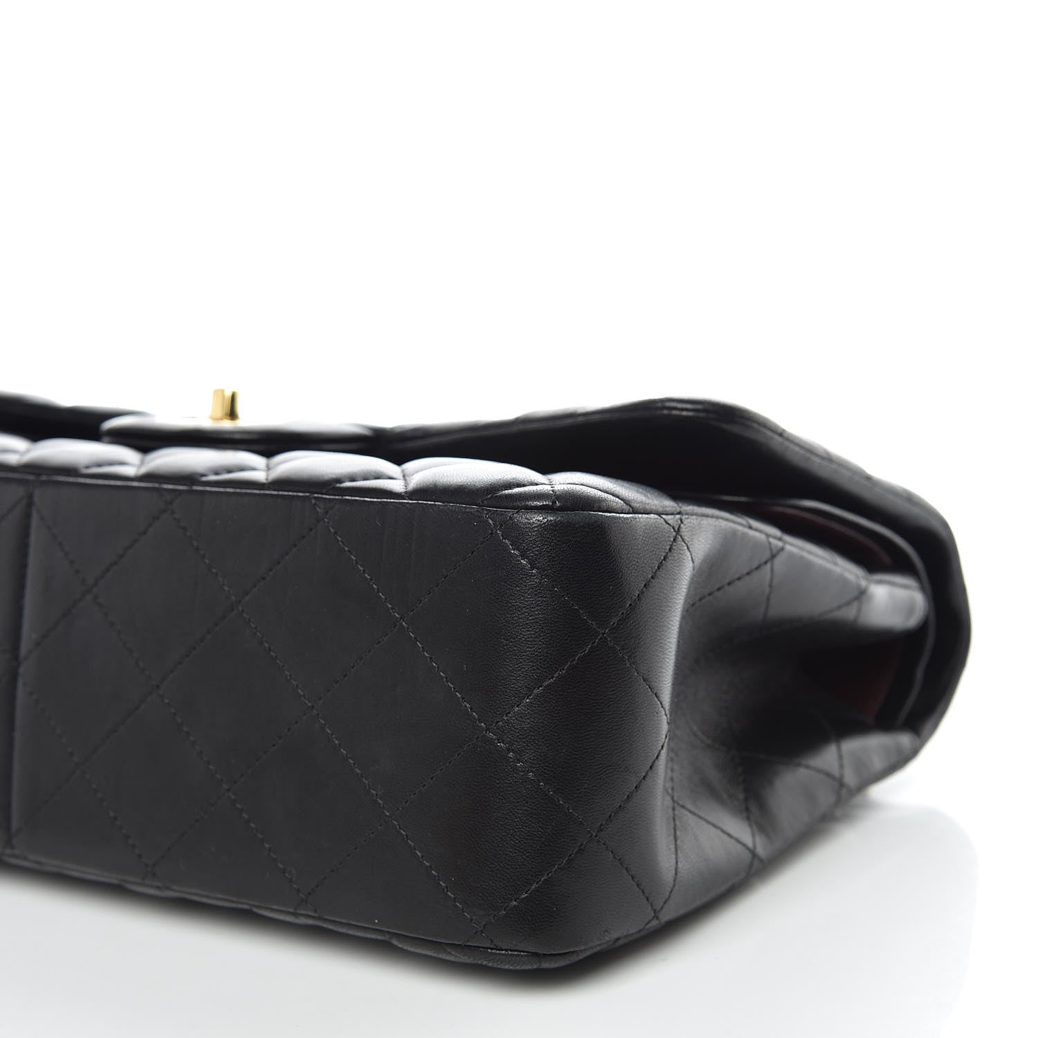 Chanel Lambskin Quilted Jumbo Double Flap Black 7 of 17