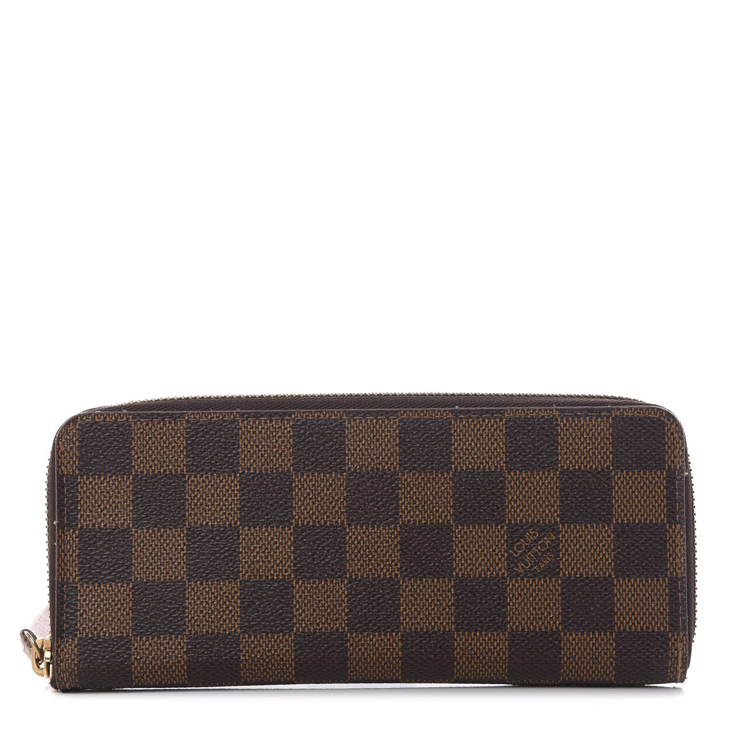 Louis Vuitton Damier Ebene Clemence Wallet Rose Ballerine 1 of 9