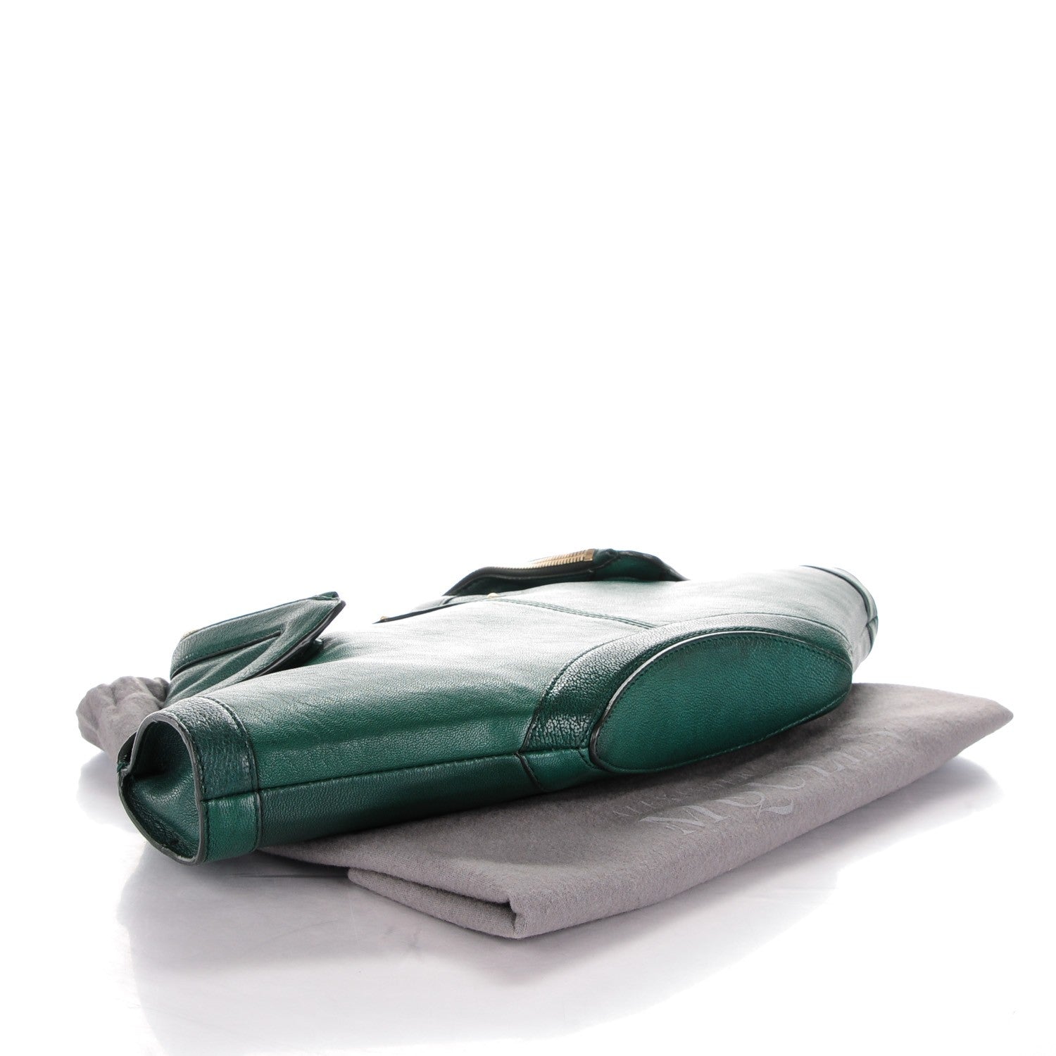 Alexander McQueen Calfskin De Manta Clutch Dark Green 4 of 8