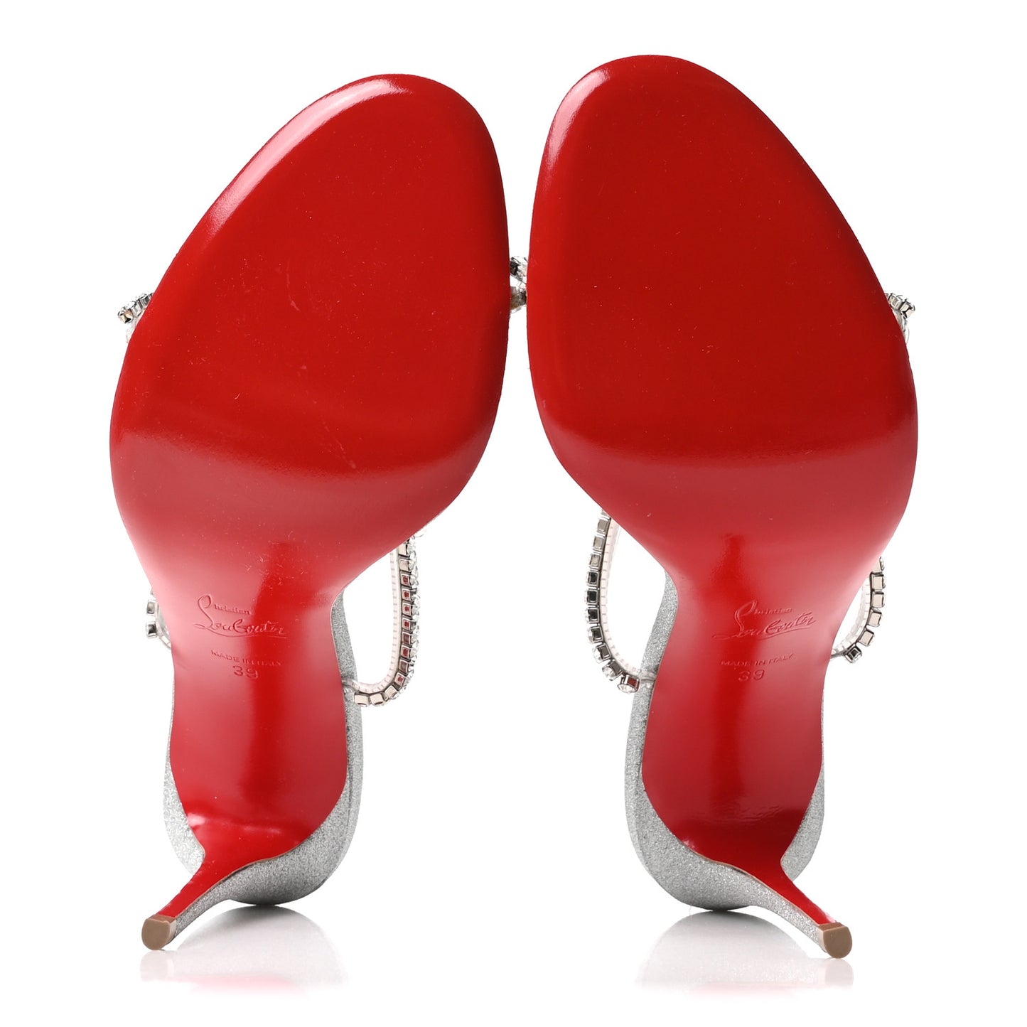 PVC Crystal Just Queen 100 Sandals 39 Silver