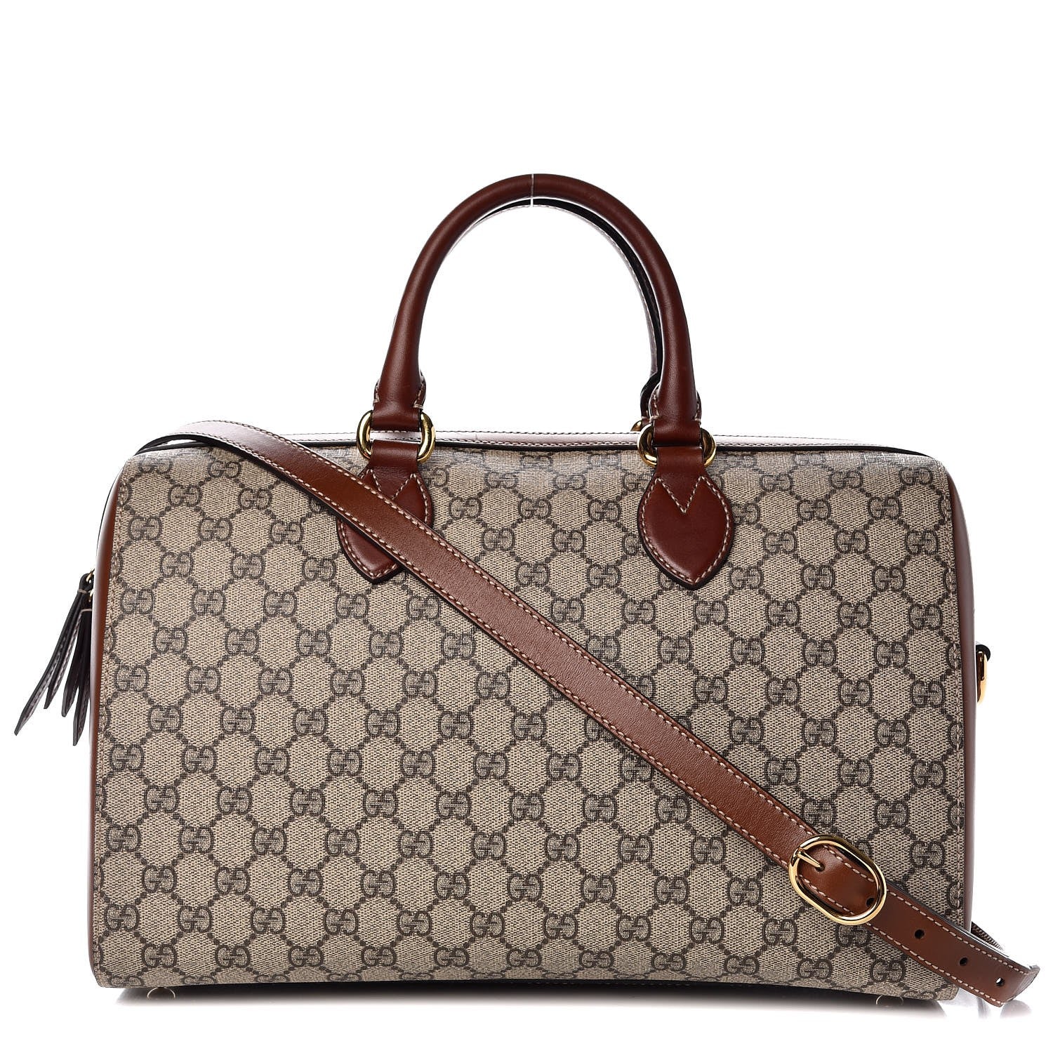 Gucci GG Supreme Monogram Medium Boston Beige Cuir 1 of 8