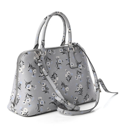 Prada Saffiano Soft Bouquet Medium Promenade Tote Acciaio 3 of 10