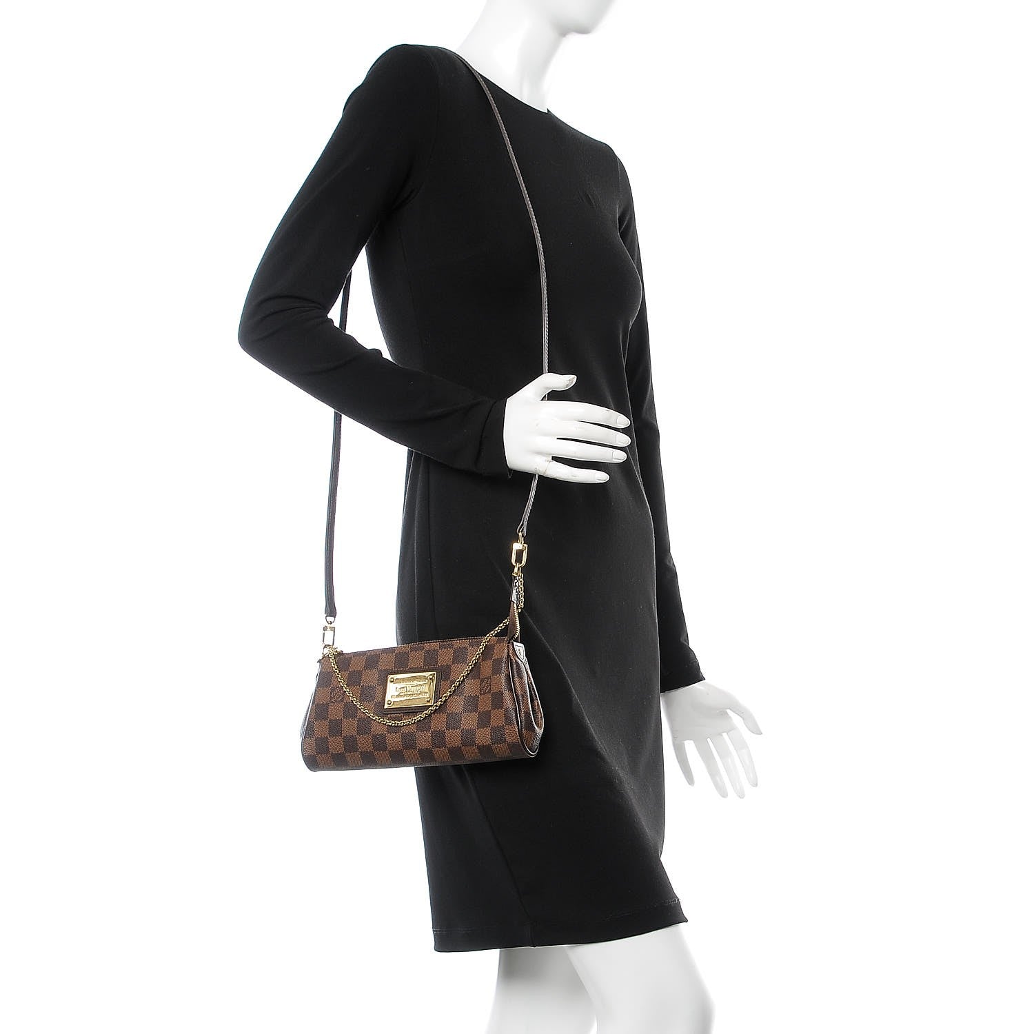 Louis Vuitton Damier Ebene Eva Clutch 2 of 6