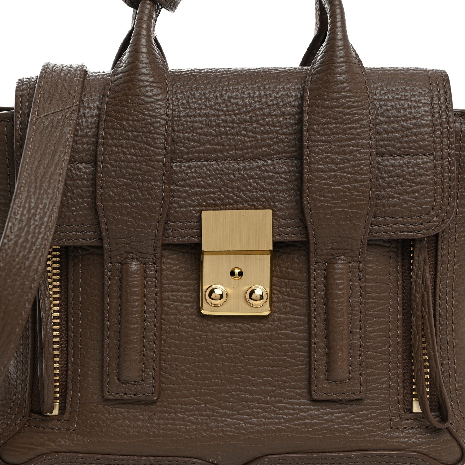 3.1 Phillip Lim Textured Calfskin Mini Pashli Satchel Taupe 8 of 15