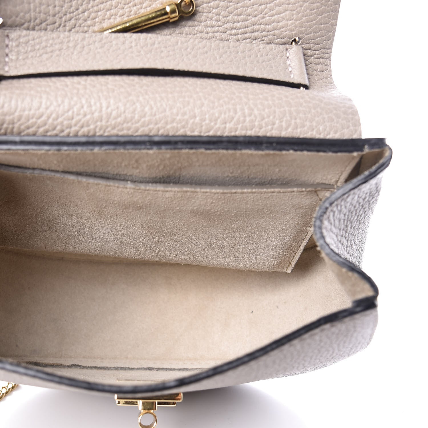 Chloe Grained Lambskin Mini Drew Shoulder Bag Motty Grey 4 of 8