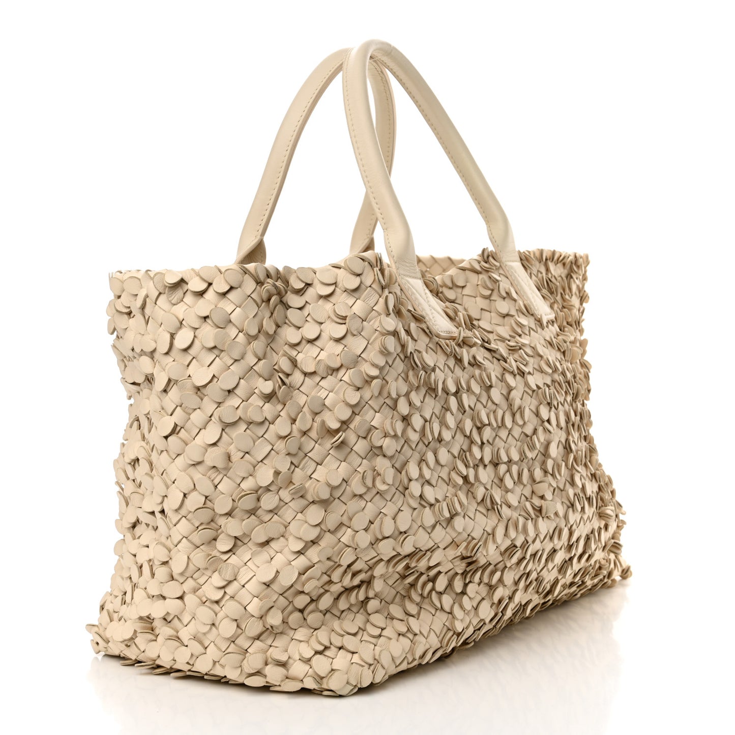 Nappa Intrecciato Medium Paillettes Cabat Cream