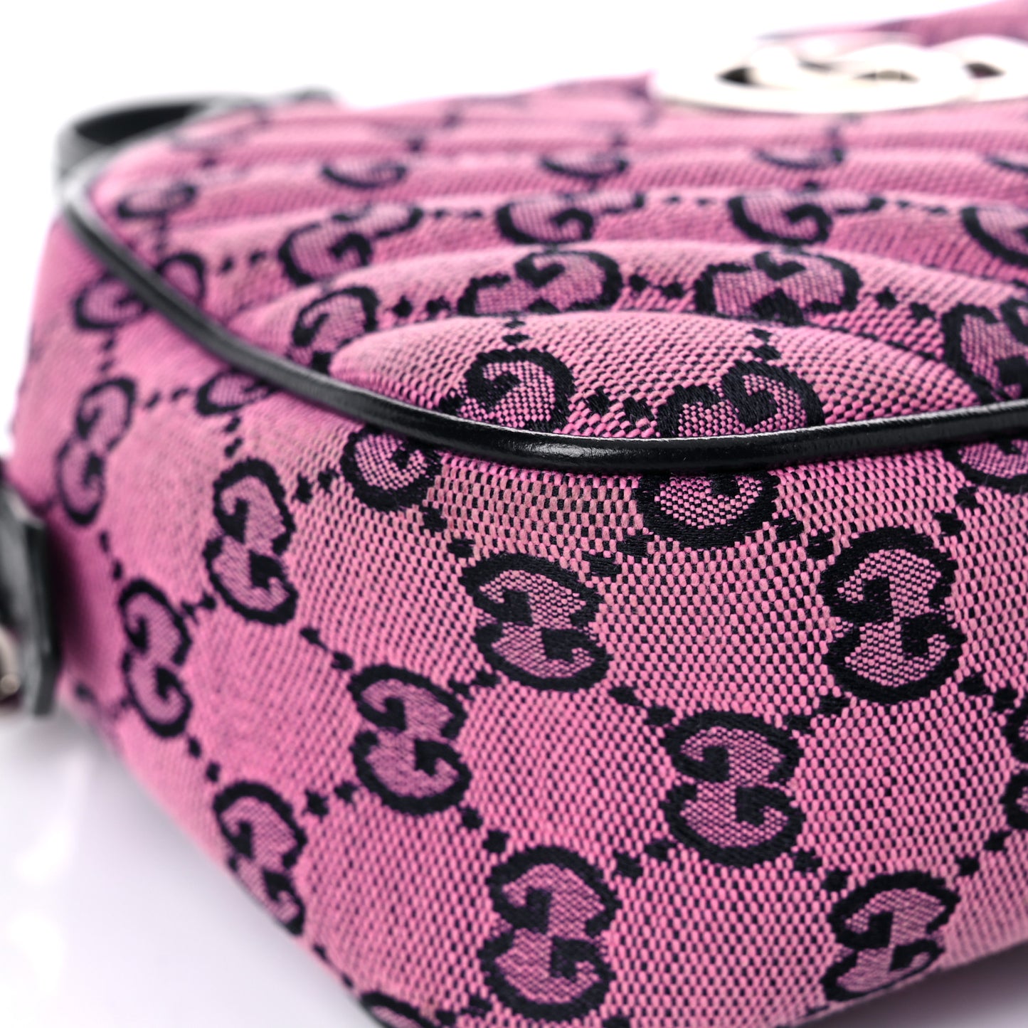 Monogram Multicolor Matelasse Diagonal Small GG Marmont Chain Shoulder Bag Pink Blue