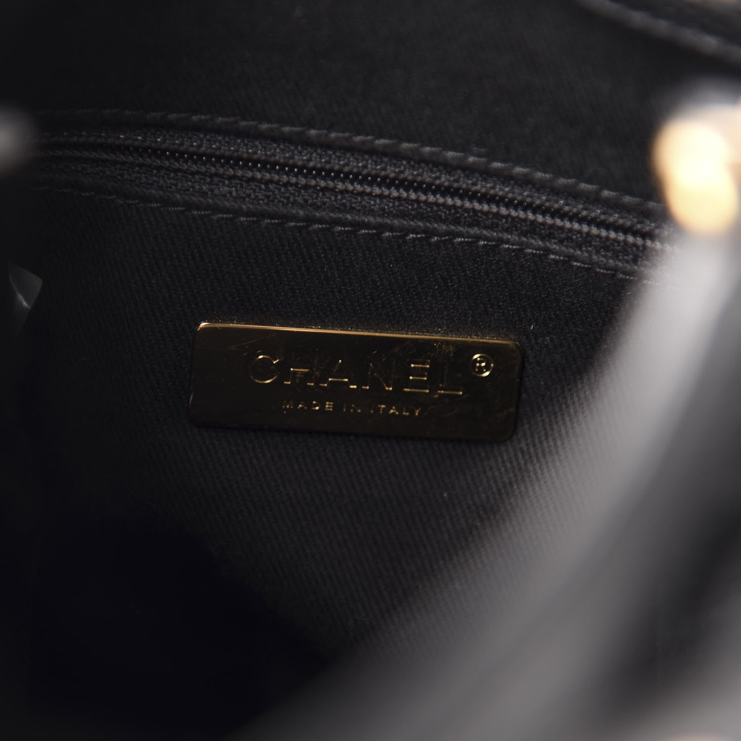 Chanel Grained Calfskin Stitched Small Drawstring Bag Black 8 of 11