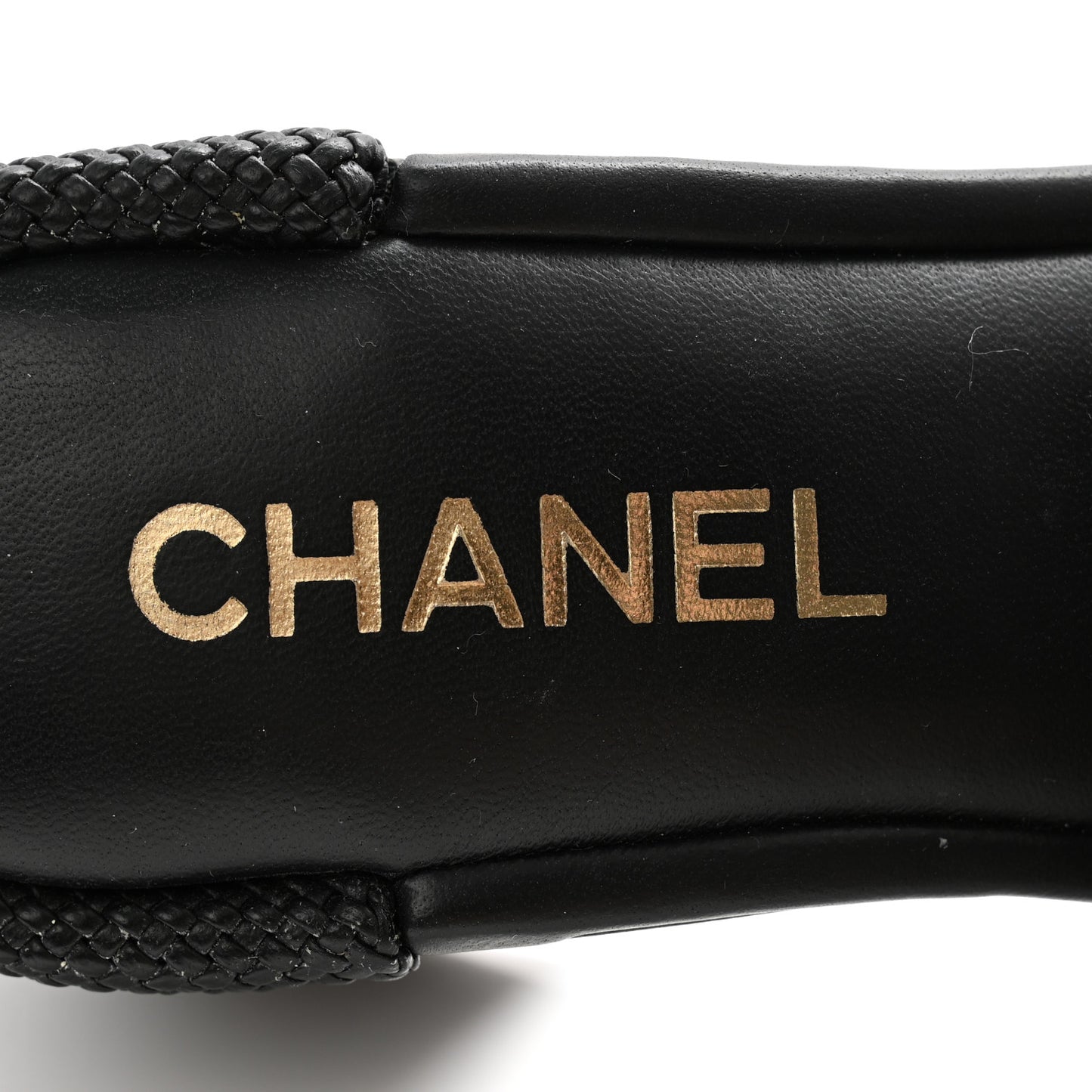 Lambskin CC Braided Mules 38 Black