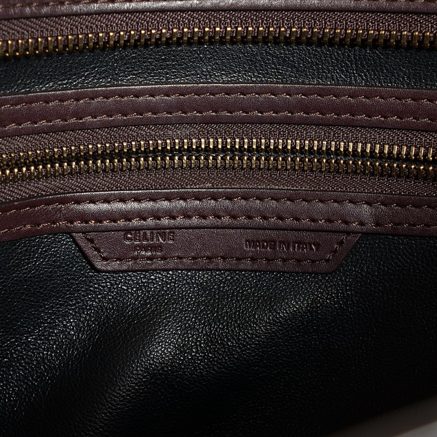 Smooth Calfskin Suede Mini Tri-Color Luggage Burgundy
