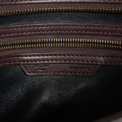 Celine Smooth Calfskin Suede Mini Tri-Color Luggage Burgundy 6 of 9