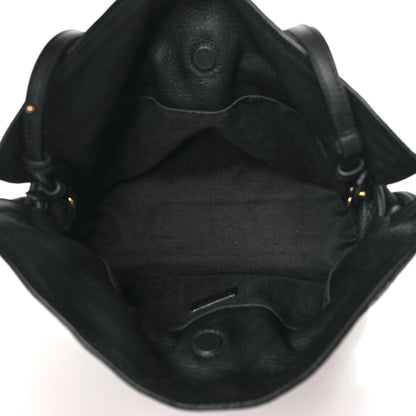 Loewe Jacquard Anagram Calfskin Flamenco Knot Clutch Navy Black 5 of 8