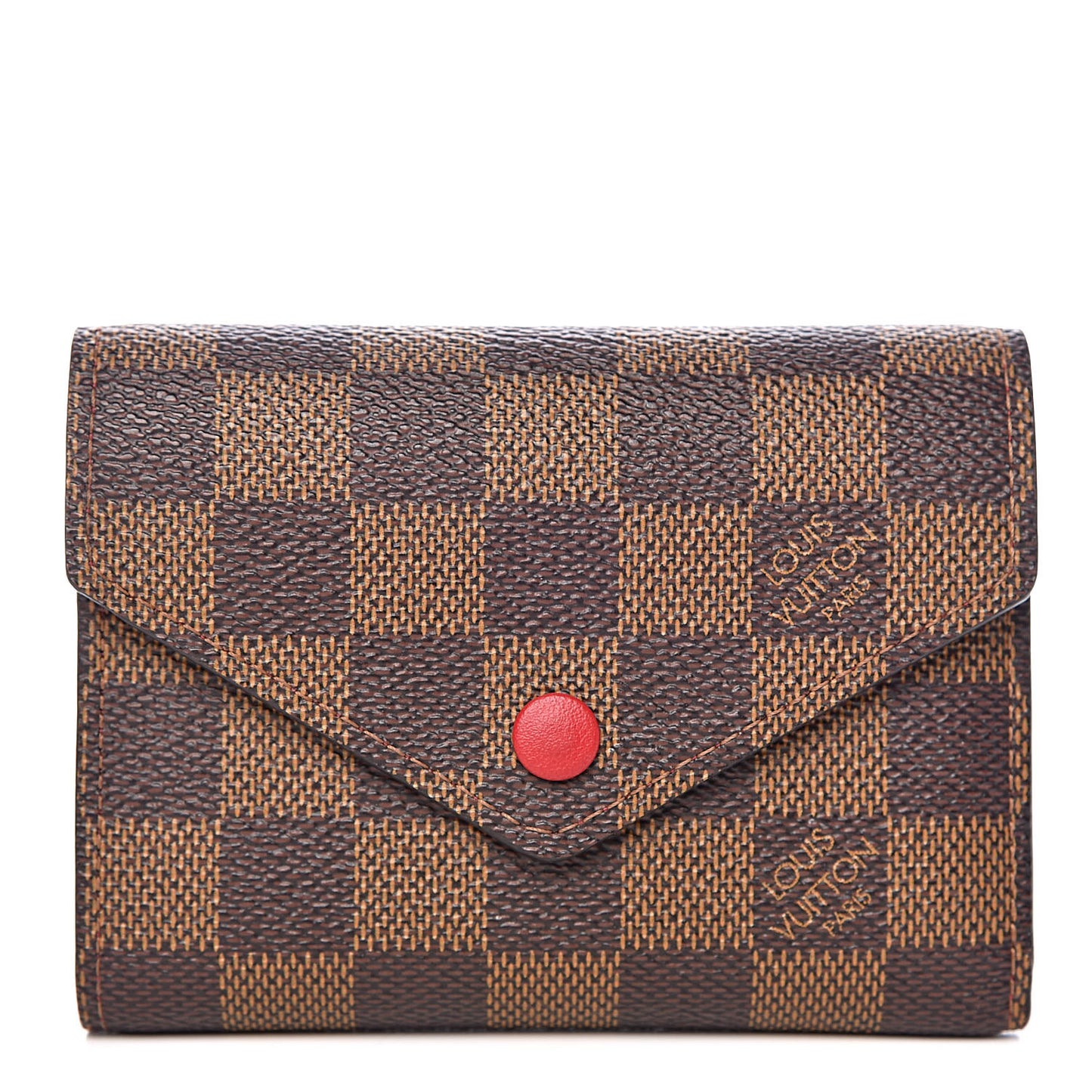 Damier Ebene Victorine Wallet Red