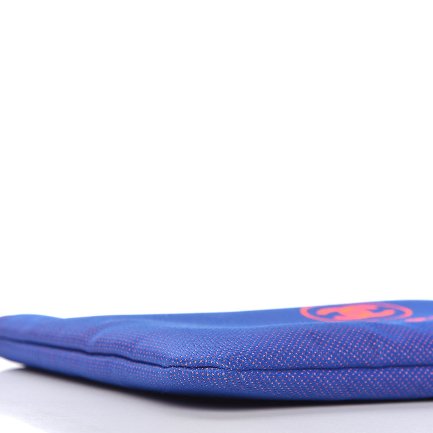 Mixed Fibers Medium Deauville Pouch Clutch Blue Orange