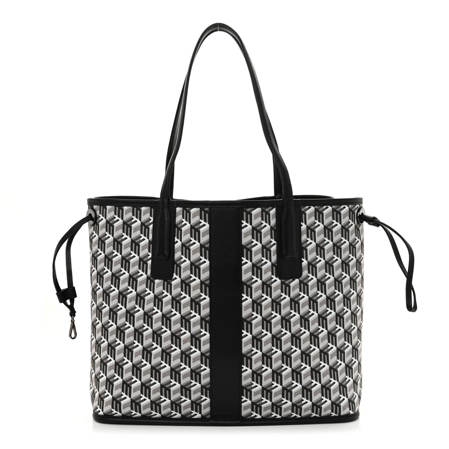 MCM Visetos Medium Liz Reversible Shopper Tote Black 4 of 18