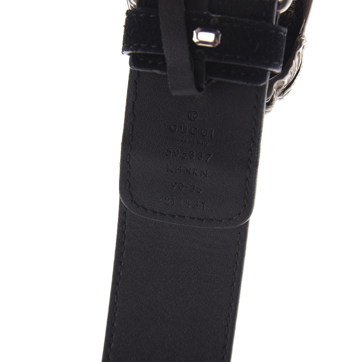 GG Supreme Monogram Suede Dionysus 40mm Belt 90 36 Beige Black