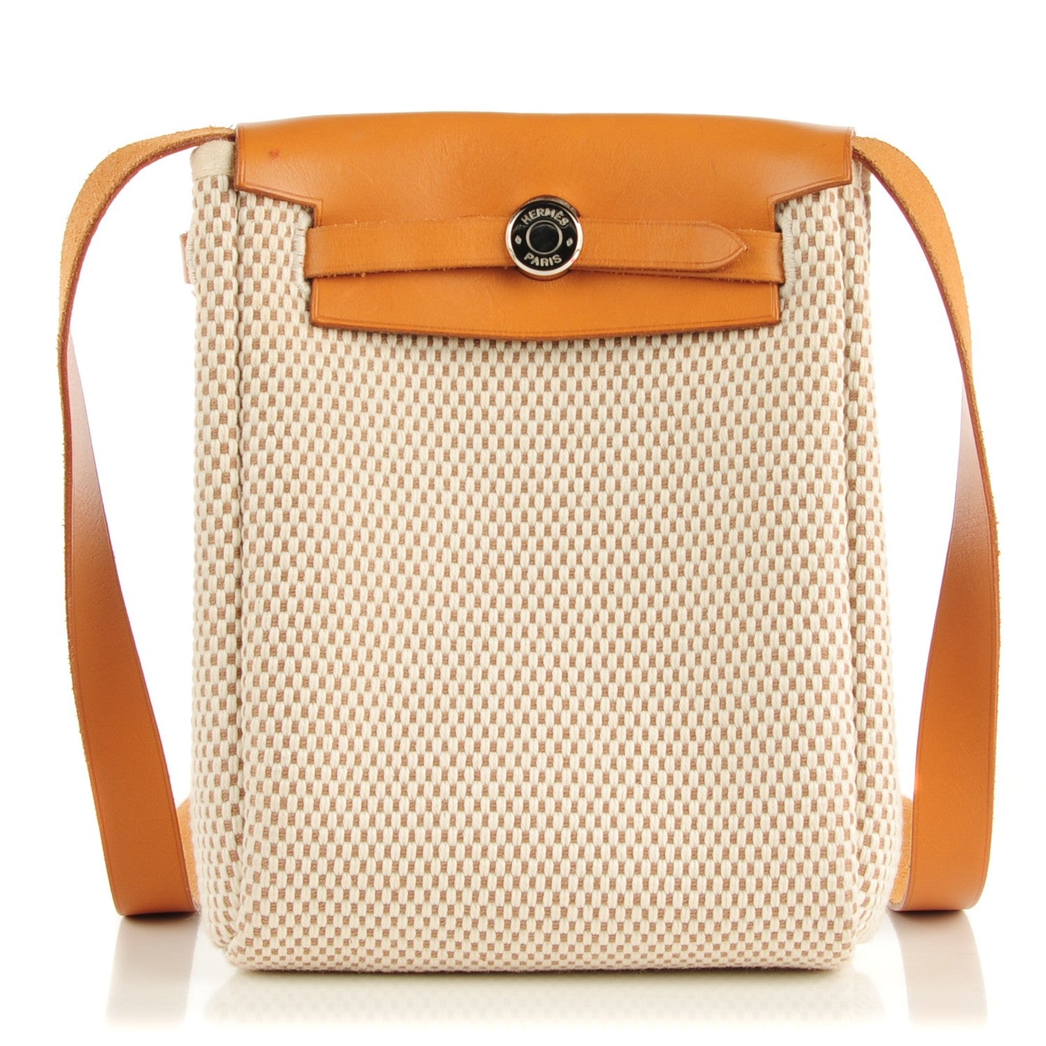 Hermes Toile Natural Barenia Herbag TPM Natural Black 1 of 9