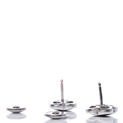 Van Cleef & Arpels 18K White Gold Mother of Pearl Pure Alhambra Earrings 7 of 7