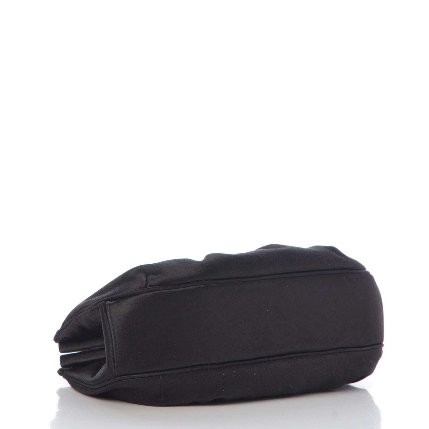 Crystal Satin Clutch Black