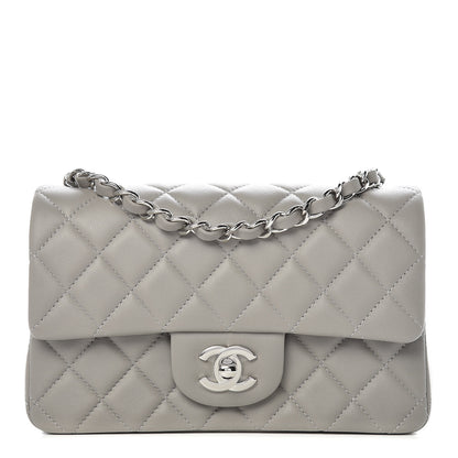 Chanel Lambskin Quilted Mini Rectangular Flap Grey 1 of 10