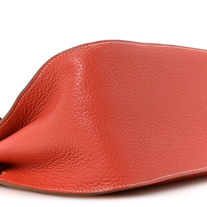 Hermes Taurillon Clemence Bi-Color Jypsiere 28 Sanguine Bougainvillea 9 of 16