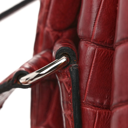 Hermes Niloticus Crocodile Kelly Sport 26 Rouge H 12 of 15
