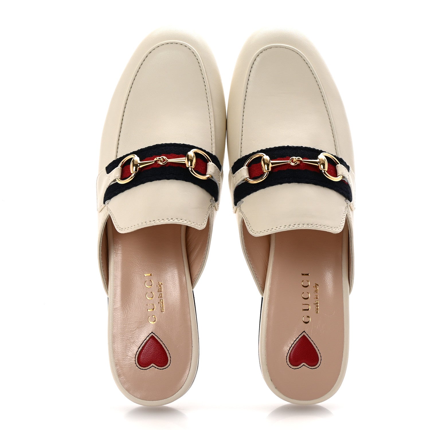 Gucci Malaga Kid Web Womens Princetown Slippers 35 Mystic White 2 of 10