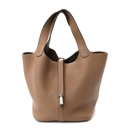 Hermes Taurillon Maurice Picotin Lock 22 MM Beige De Weimar 1 of 14