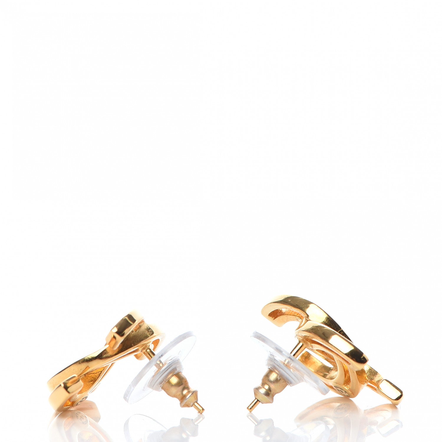 Chanel Metal Obazine CC Earrings Gold 3 of 5