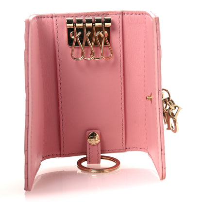 Christian Dior Lambskin Cannage Miss Dior 4 Key Holder Wallet Pink 5 of 12