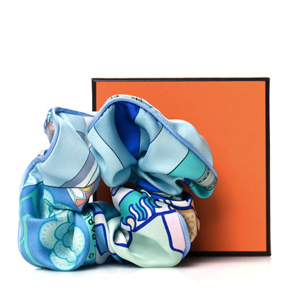 Hermes Silk Patchwork Claudia Scrunchie Multicolore 4 of 4