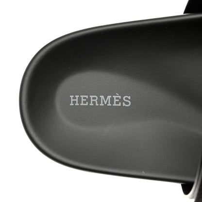 Hermes Calfskin Mens Chypre Sandals 44 Black 7 of 9