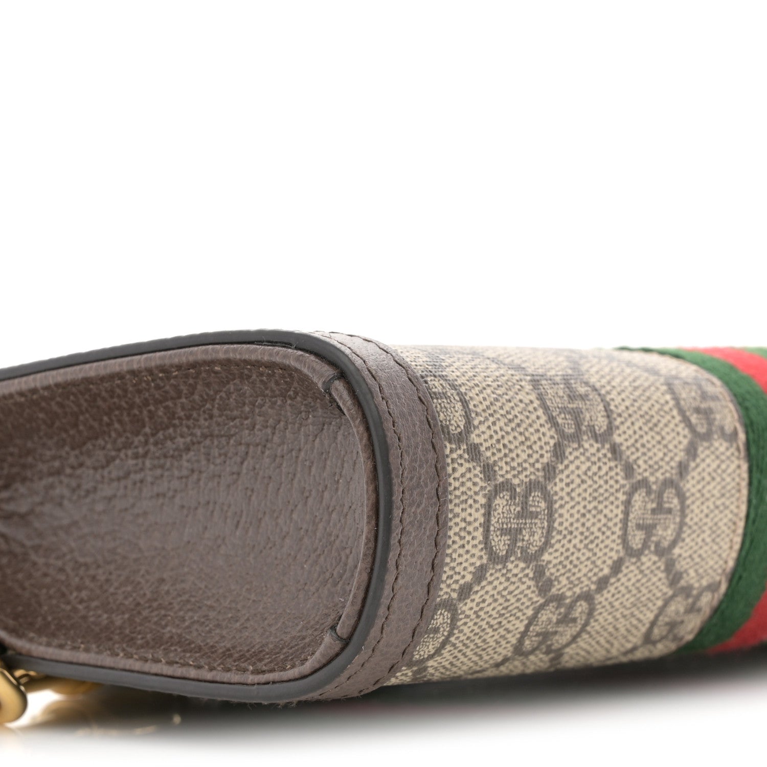 Gucci GG Supreme Monogram Web Ophidia Wristlet Brown 9 of 12