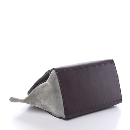 Celine Smooth Calfskin Suede Medium Tri-Color Trapeze Dark Grey 4 of 8