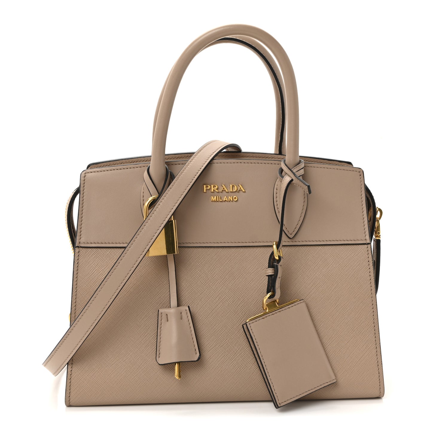 Saffiano City Calf Small Esplanade Tote Cammeo
