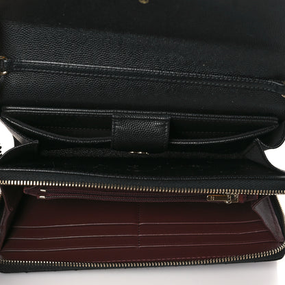 Chanel Caviar Quilted Phone Holder Wallet on Removable Chain Black 5 of 10