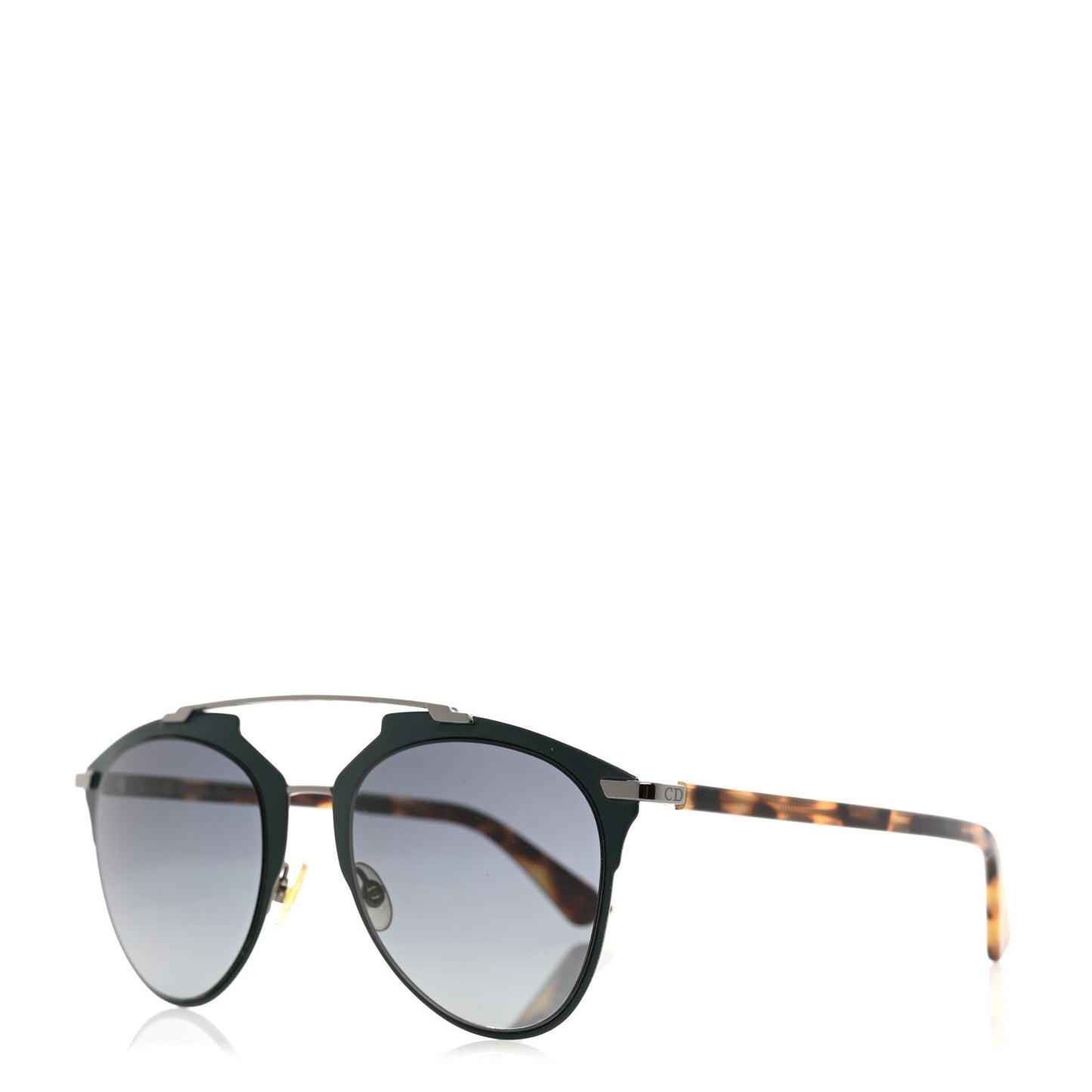 Metal DiorReflected Sunglasses Green Tortoise