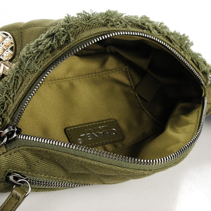 Chanel Canvas Lambskin Quilted Coco Cuba Charms Waist Bag Khaki 5 of 7