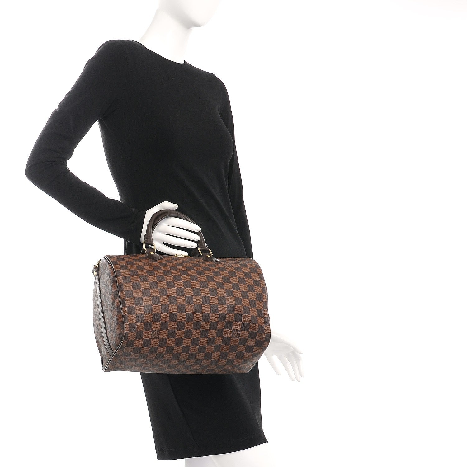 Louis Vuitton Damier Ebene Speedy Bandouliere 30 3 of 10