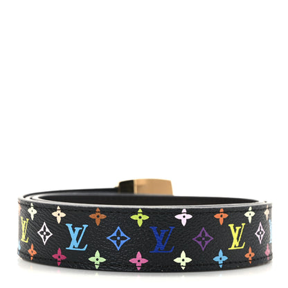 Louis Vuitton Monogram Multicolor LV Cut Reversible Belt 90 36 Black 2 of 4