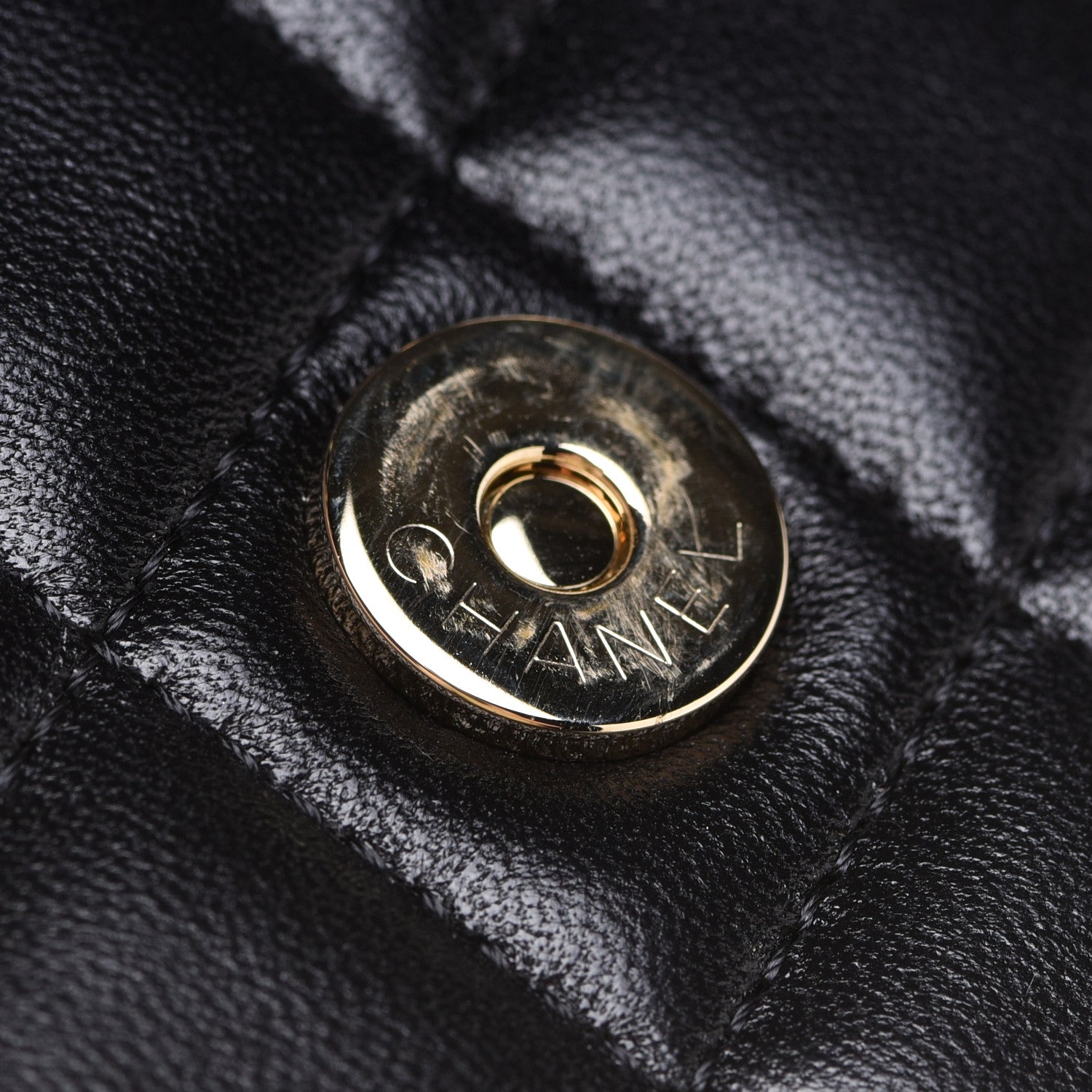 Chanel Lambskin Quilted Top Handle Flap Coin Purse With Chain Black 13 of 14