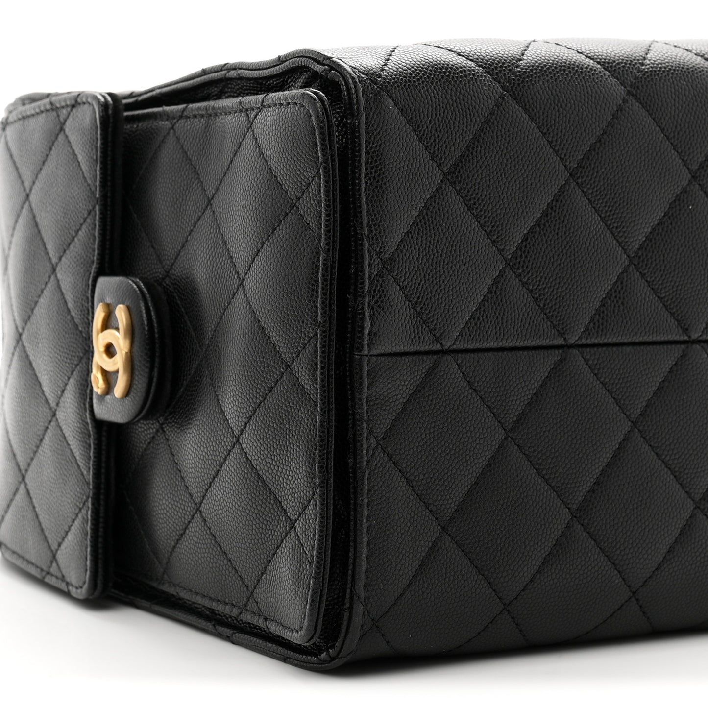 Caviar Quilted Medium Chanel 25 Handbag Black