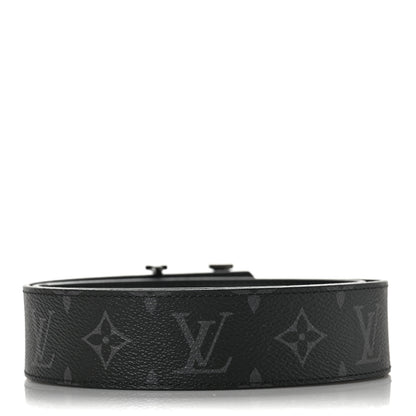 Louis Vuitton Monogram Eclipse Taigarama 40mm LV Initiales Reversible Belt 90 36 Black 2 of 5