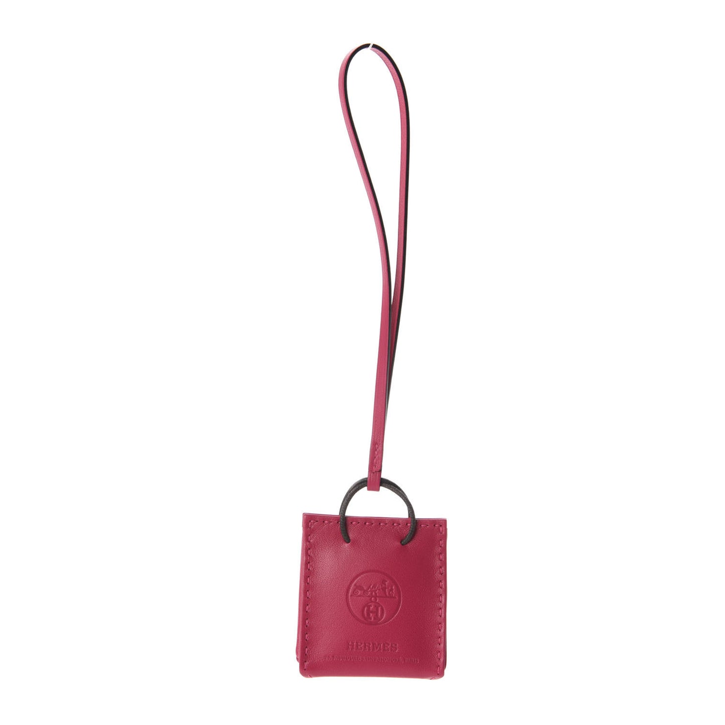 Milo Lambskin Swift Shopping Bag Charm Rose Mexico