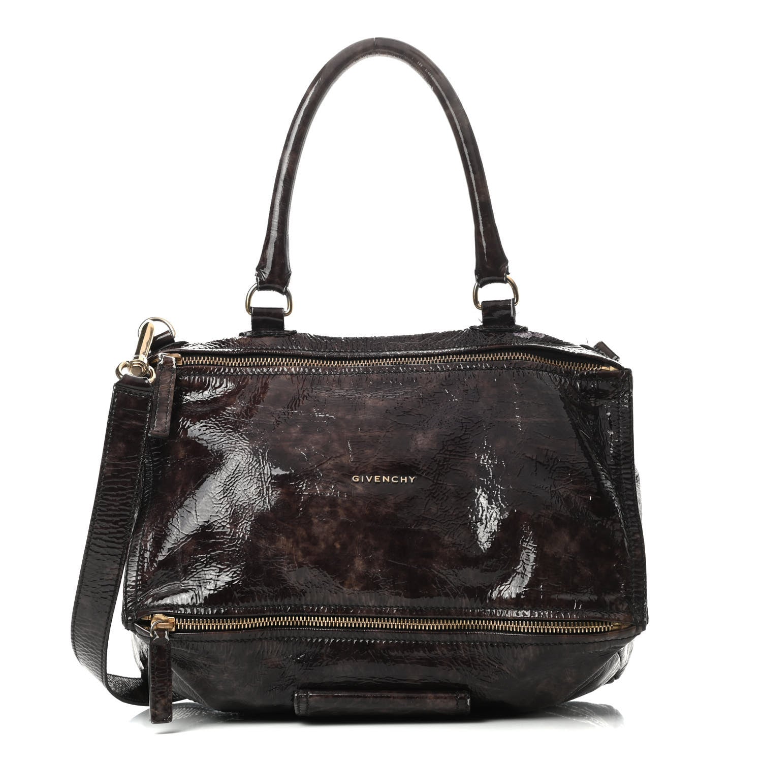 Givenchy Crinkled Patent Medium Pandora Bag Aubergine 1 of 17