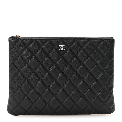 Chanel Caviar Quilted Medium Cosmetic Case Black 1 of 8