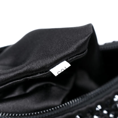 Prada Satin Crystal Mini Re-Edition 2000 Bag Black 6 of 10