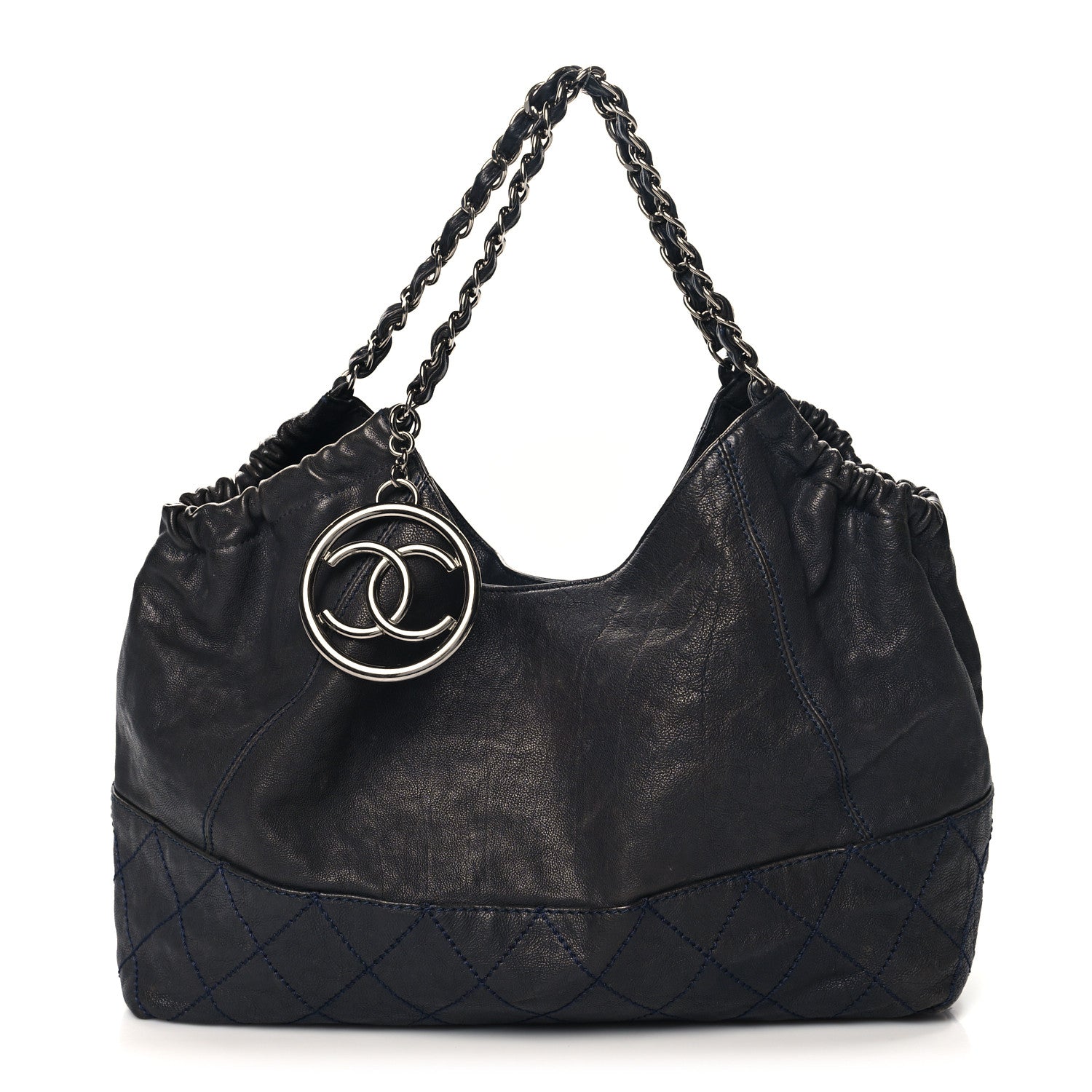 Chanel Calfskin Baby Coco Cabas Blue 1 of 12