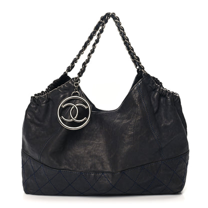 Chanel Calfskin Baby Coco Cabas Blue 1 of 12